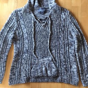 Paper Crane lace up hooded sweater